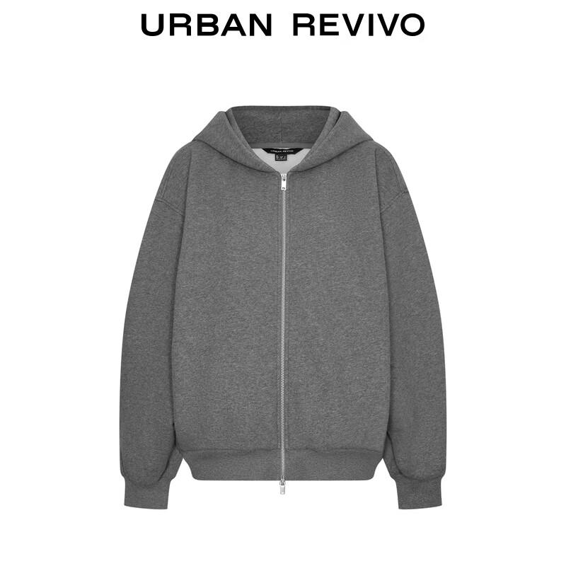 UR 2025 Winter Women's Casual Oversized Hooded Zip Jacket