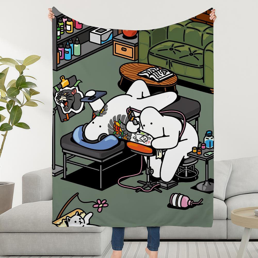 Blanket Throw Super M-Mr Cosy Plush Living Illustration Room Sofa Couch Childish Birthday D-DonothingS Cute Gifts