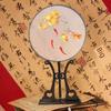 Embroidered Round Fan, Chinese Ancient Style Round Fan, Fairy-Like Hanfu Cheongsam Fan, Classical Palace Fan, Gardenia Jasmine Dance Fan
