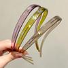 Trendy Sunglasses Frame Shape Acrylic Hairbands for Women Toothed Headband Anti-slip Traceless Hair Hoop Hair Accessories