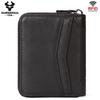 Humerpaul Ladies Wallet First Layer Cowhide Wallet Coin Purse RIFID Anti-theft Brush Organ Wallet Zipper Opening