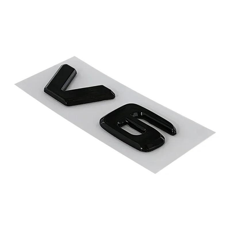 ABS Chrome Black Car Trunk Badge Letters Emblem Sticker For Mercedes-Benz W204 C280 ML SLK 320 Viano Vito V6 Auto Accessories