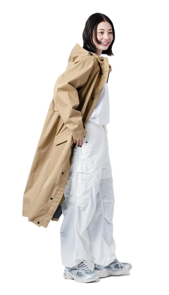 Pirarucu Cycle Mode Size for and School Raincoat, Women's, 7440, Beige, M, Cycling, Commuting,