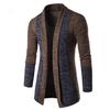 Men's Korean Style Patchwork Color Block Cardigan Sweater