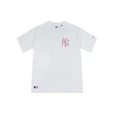 New Era SS22 New York Yankees Logo Print Loose T-Shirt Unisex Tops White 12848792