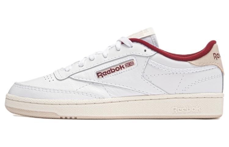 Club C Reebok 85 White Classic Maroon 100032972 42.5