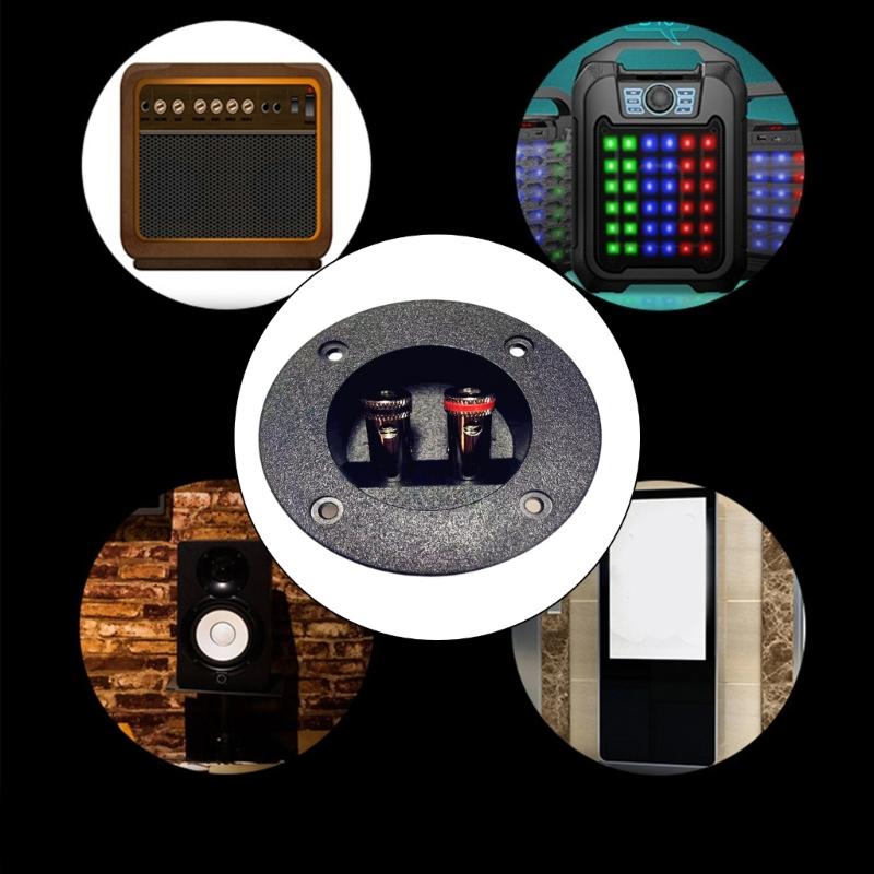 2-Wege-Lautsprecherbox-Klemme, DIY Heim-Auto-Stereo-Anschlussklemme, Runde Federklemmen-Anschlüsse, Lautsprecher-Anschlussdose, Rückwand