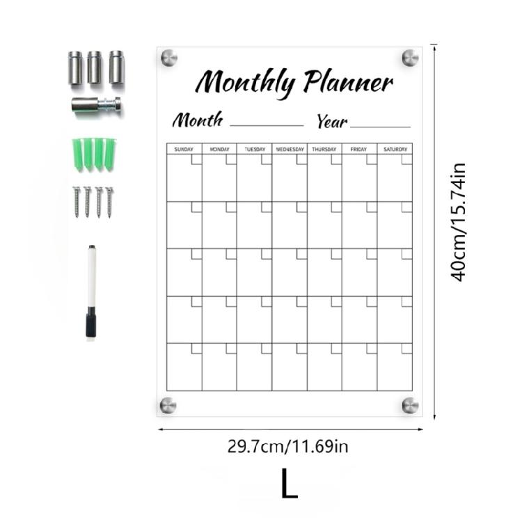 Acrylic Dry Erase Calendar Board To Do List Whiteboard for Wall Decorative