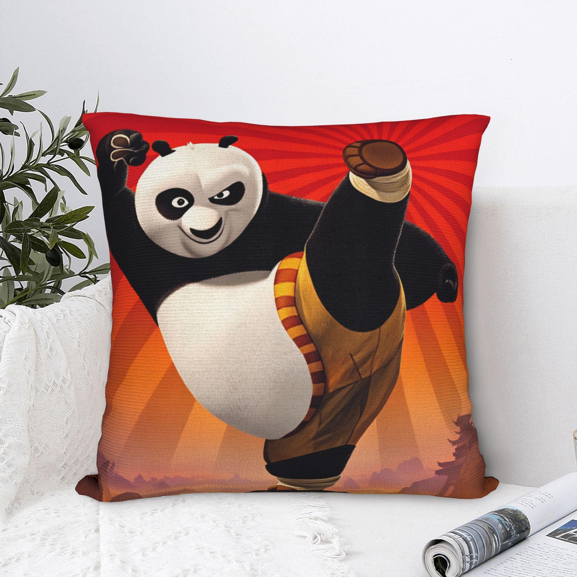 Fine Glasses Unisex K Ung F-Fu Panda Pillow Case Soft Pillow Cover For Couch Sofa Bedroom Kawaii Pillowcases