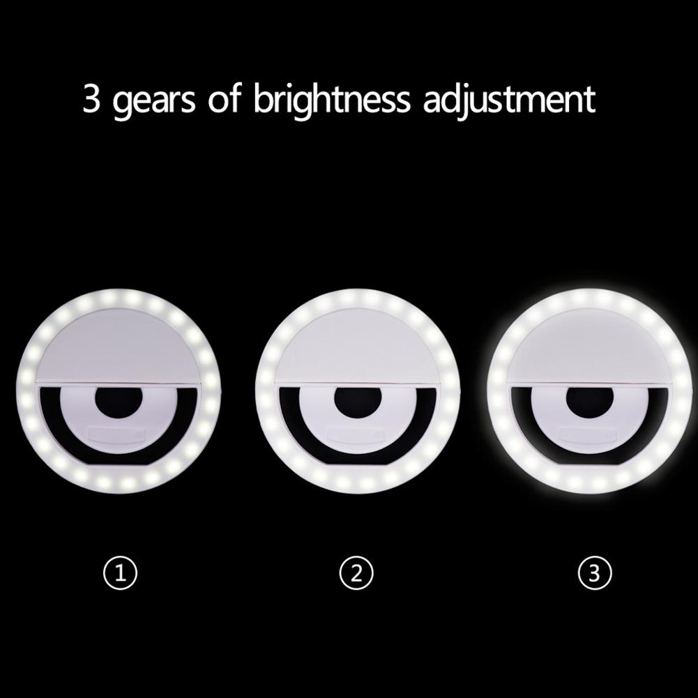 Mobile Phone Fill Light Dimmable LED Circle Lamp USB Rechargeable Live Streaming Light
