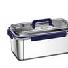 Stainless Steel Lunch Box Food Container Rectangle Stackable Lightweight Refrigerator Storage