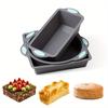 Silicone Baking Set with Non-Stick Heat-Resistant Oven-Safe Cake Molds and Wavy Rectangular Tray- Dishwasher Safe, Even Heat Distribution