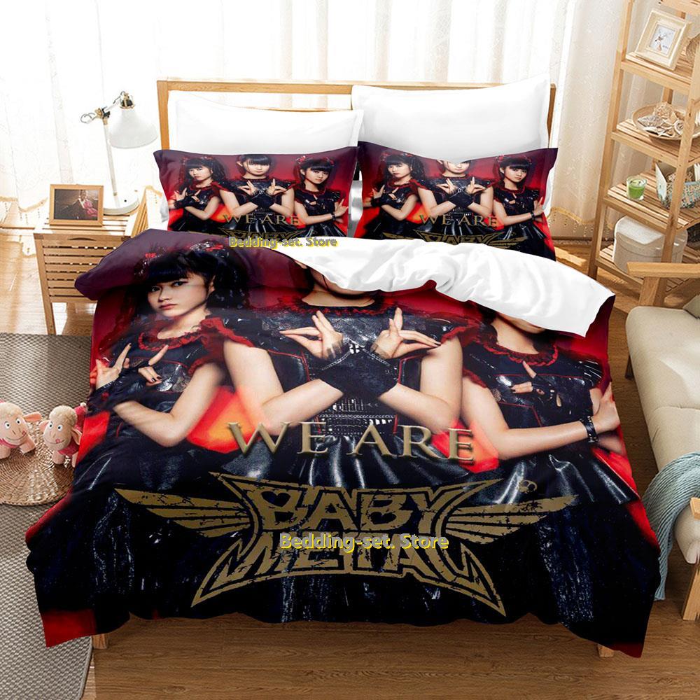 Comforter Babymetal Band Bedding Set Single Twin Full Queen King Size Bed Set Adult Kid Bedroom Three-Piece Suits 3D Anime Bed Sheet