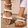 Summer Women Sandals Bow Female Flats Slippers Plus Size Casual Women Open Toe Shoes AntiSlip Beach Shoes