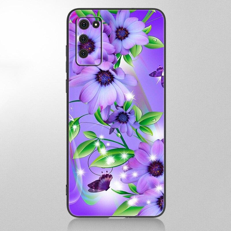 Beautiful Butterfly Phone Case For Samsung Galaxy A12 A02S A22 A32 A52 A72 A71 A51 A41 A31 A21 A11 A50 A70 A10S A20S Black Cover