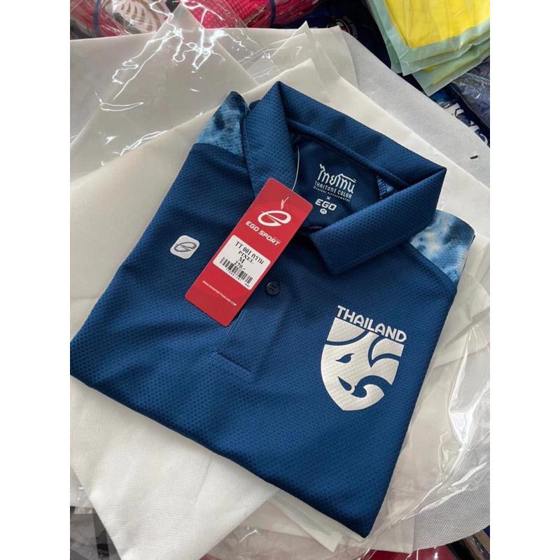 THAILAND National Football Soccer Tie Dye Pattern JERSEY CHEER Fan Vintage Version Quick Dry Shirt Polo Short Sleeve Uniform Elephant Logo Sport