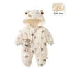 Super Cute Fleece-Lined Infant Jumpsuit – Winter Bodysuit for Newborns