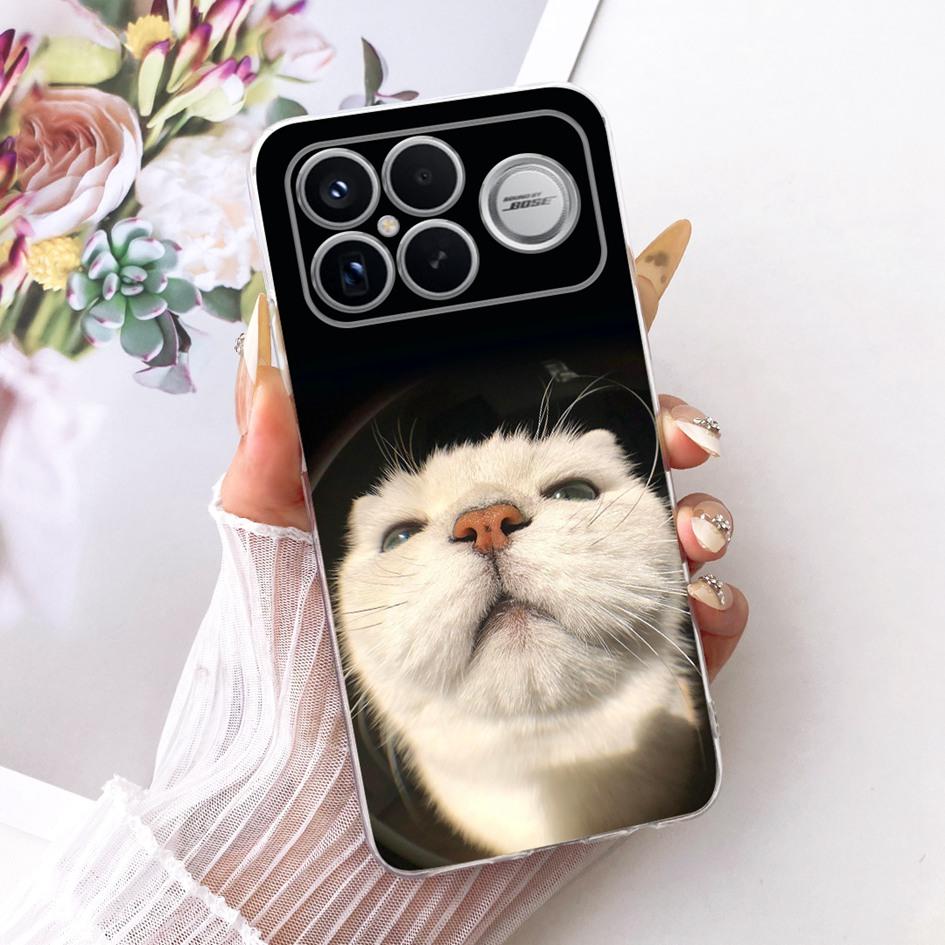 For Xiaomi POCO F8 Ultra Case Luxury Dragon Cartoon Transparent TPU Protection Cover For Poco F8 Pro Ultra PocoF8 Pro Soft Funda