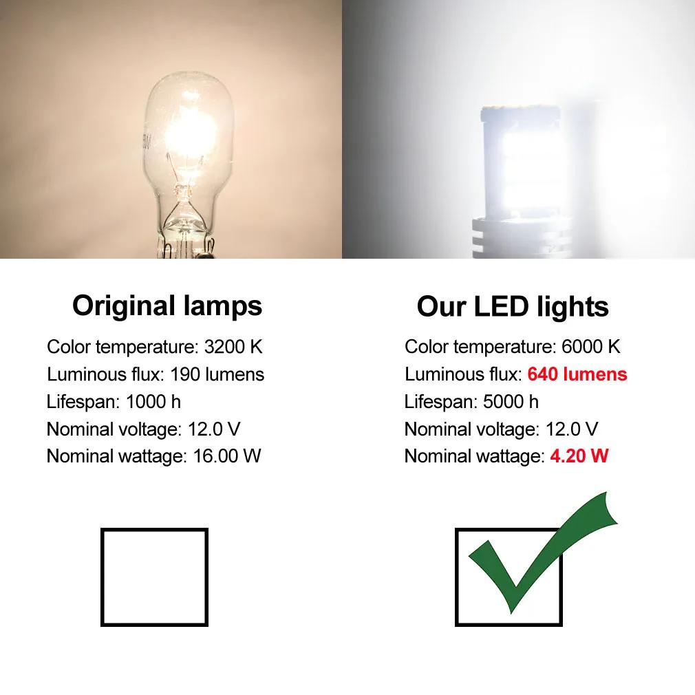 2PCS Superior LED T15 W16W 45 SMD 4014 Car Auto Canbus Reversing Lamps Stop Light Back up Lights Reverse Bulb