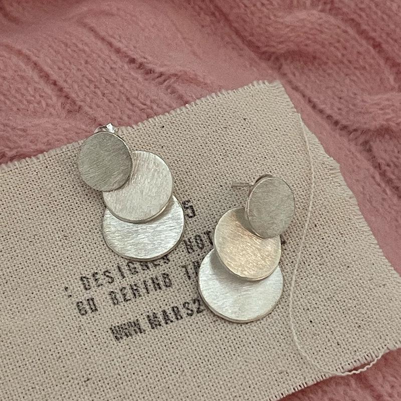 Three-layer Geometric Stud Earrings for Women - Stylish, Versatile, and Chic Accessories.