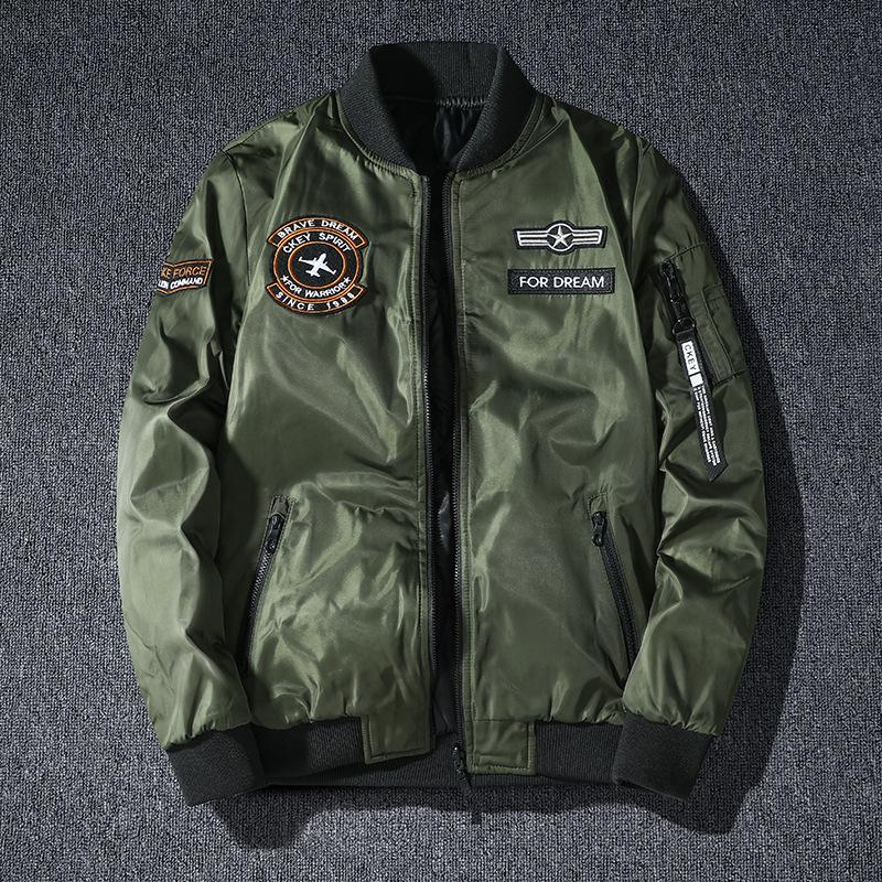 

Men s U.S. Air Force Bomber Jacket MA1 Fall and Winter Baseball Suit Double-Side Thickened Large Size 2XL