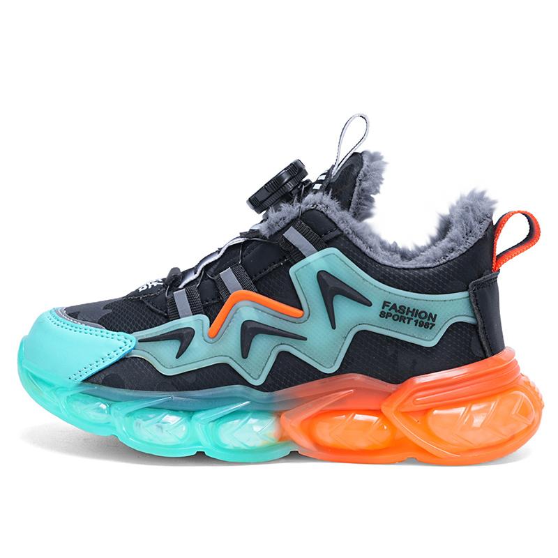 Winter Plus Samt Mädchen Kinder Sneakers Baumwollschuhe Sneakers PU Wasserdicht Warm Ultraleicht Jungen Schnee Sneakers