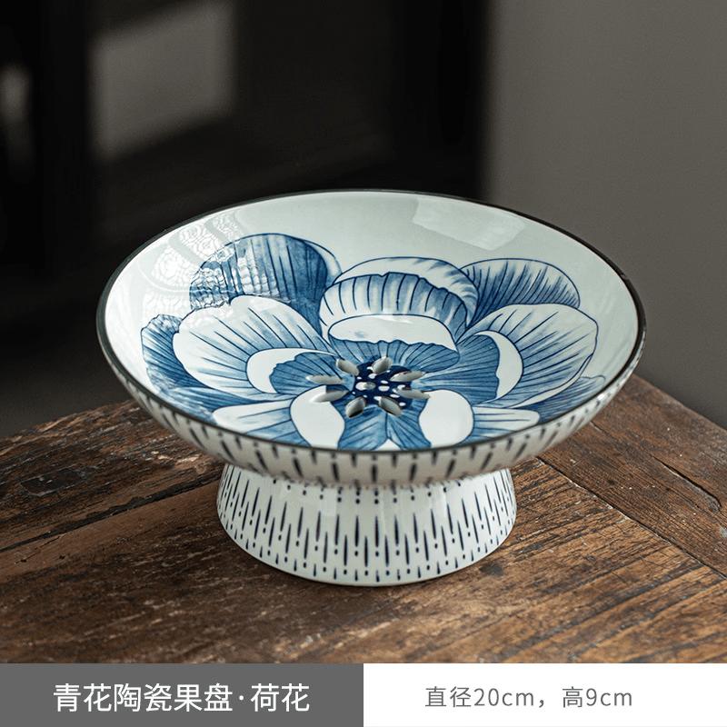 Ceramic Lotus Draining Tea Plate