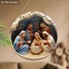 Holy night Nativity scene pendant, decoration of home walls or doors, 2d flat wooden, Christmas decoration, gifts for friends and family