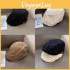 Color Simple Solid Letter Embroidery Neutral Casual Beret For Fall Use Daily