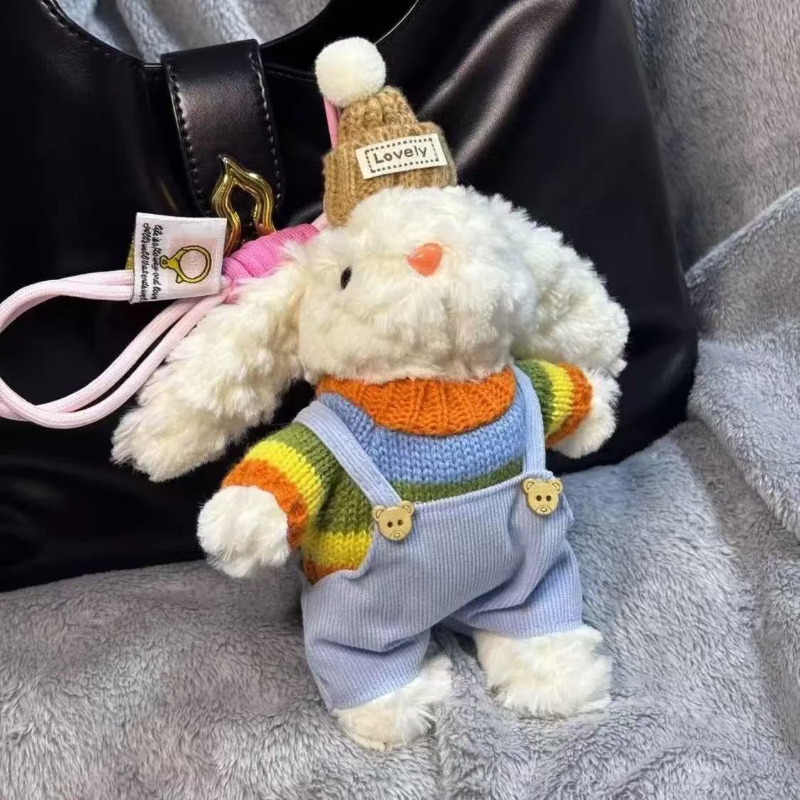 

Cute Lop-eared Rabbit Plush Pendant Rabbit Doll Keychain Bag Pendant Doll Birthday Gift Toy 15cm