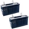 2Pcs Bedside Caddy Bed Organizer Bag with Pockets Canvas Hanging Hook Dorm Rooms Bed Bedroom Kitchen Storage Bag