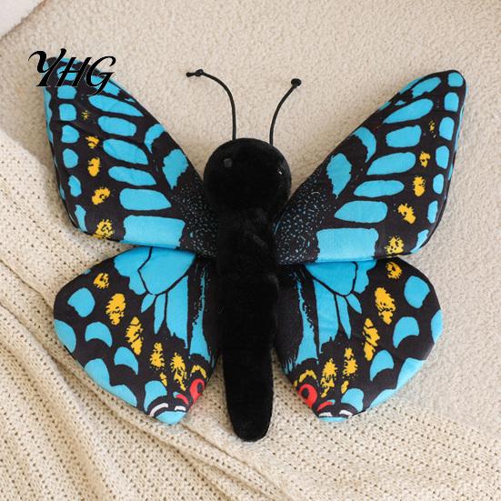 Cuddly Fabric Doll Realistic 3D Butterfly Plush Toy, Stuffed Throw Pillow, Soft Home Display Insect Animal Decor, Gift for Kids Girls, Ornament