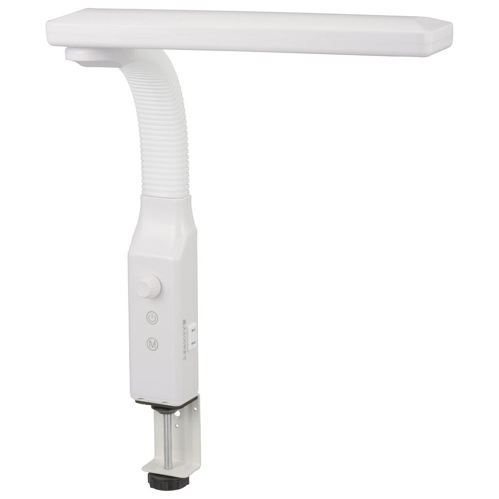 OHM Electric LED Clamp Light, Dimmable and Color-Adjustable, Desk Lamp, Clamp Mount, AS-LE94BG-W1, 06-3897