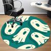1 Stück Geisterhafte Geister Büro Runder Teppich, Matte Geeignet Für Büro, Unter Bürostühlen Schlafzimmer Wohnzimmer Heimdekoration, Raumdeko