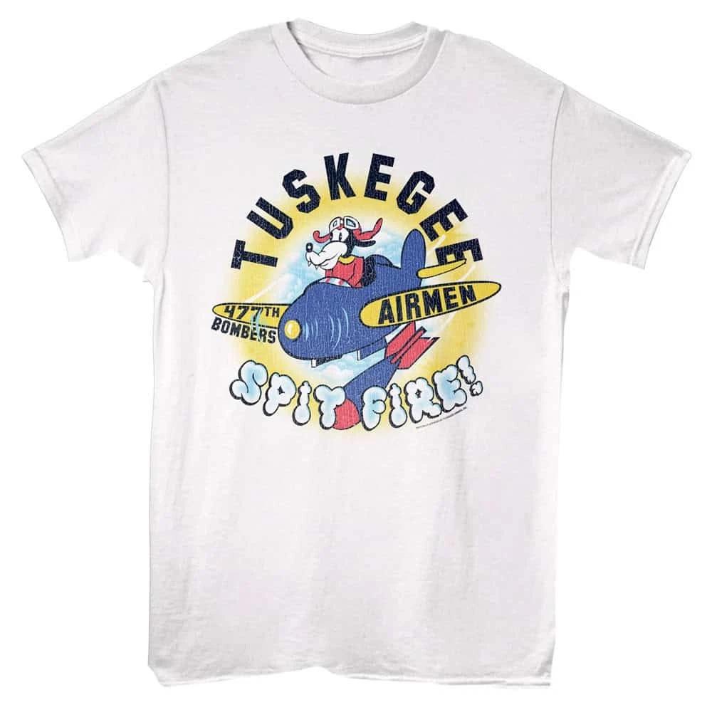 Tuskegee Airmen 477th Bombers Spit Fire Men s T Shirt 4XL