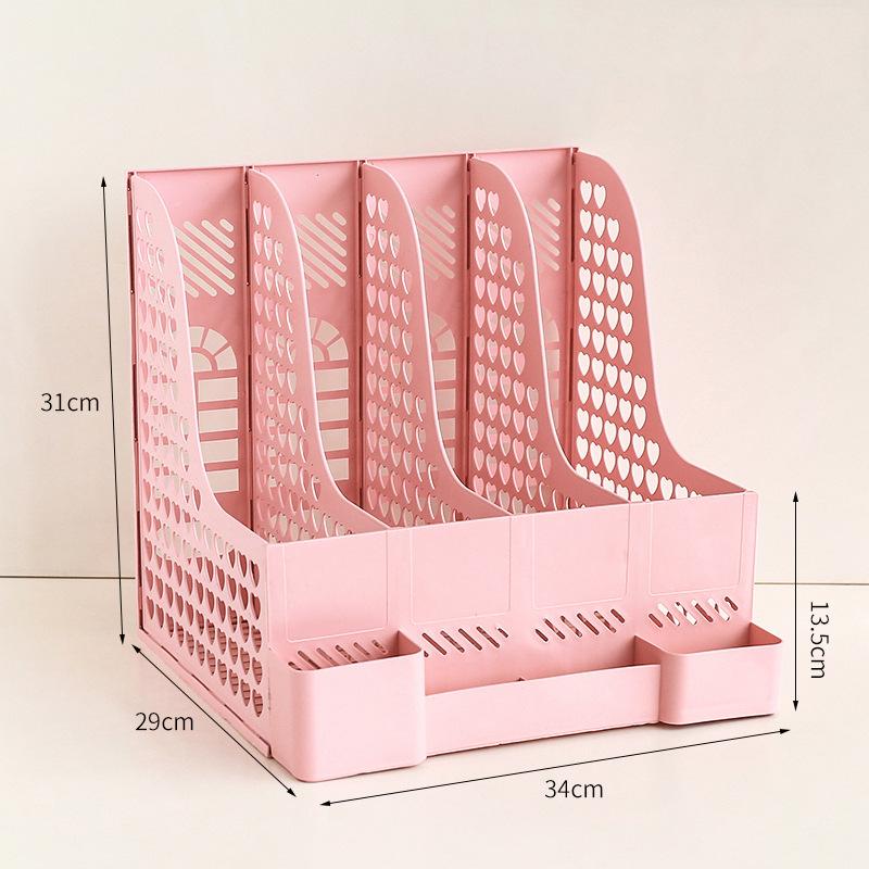 Desktop-Datei Lagerung Box Nette Student Buchstütze Schlafsaal Schreibtisch Buchhalter Buch Lagerung Regal