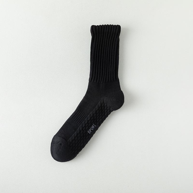 

Мужские зимние утолщенные дезодорирующие спортивные носки для бега и баскетбола с полотенцем снизу в трубке 1 pair чёрный