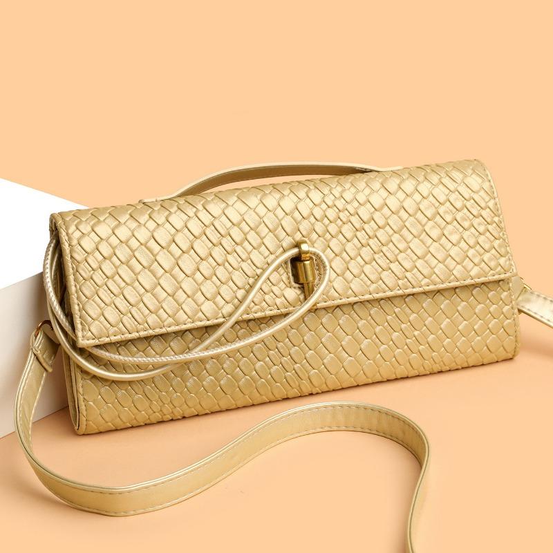 Single-shoulder Baguette Bag, A Niche and High-end Horizontal Hand-held Evening Bag, A Versatile and Elegant Crossbody Bag