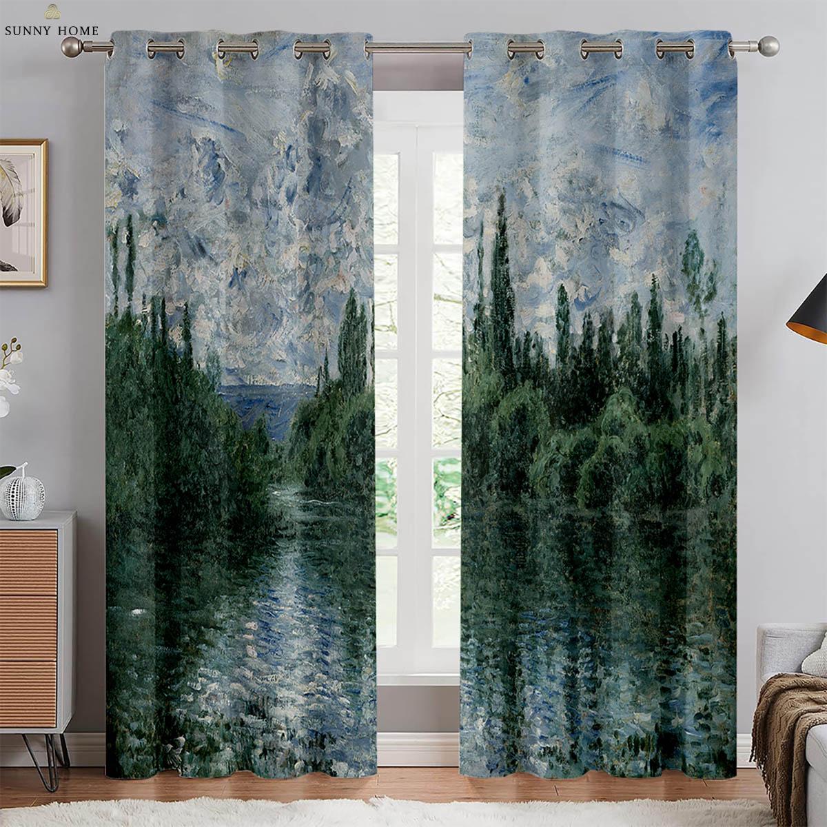 

Flower Room Oil Painting Print Printcurtains Classic Vintage Stylecurtains Bedroom Space Living Space Study Studio Ornamentalcurtains 2 Pcs W50xH140(CM)x2PCS&Grommet Top