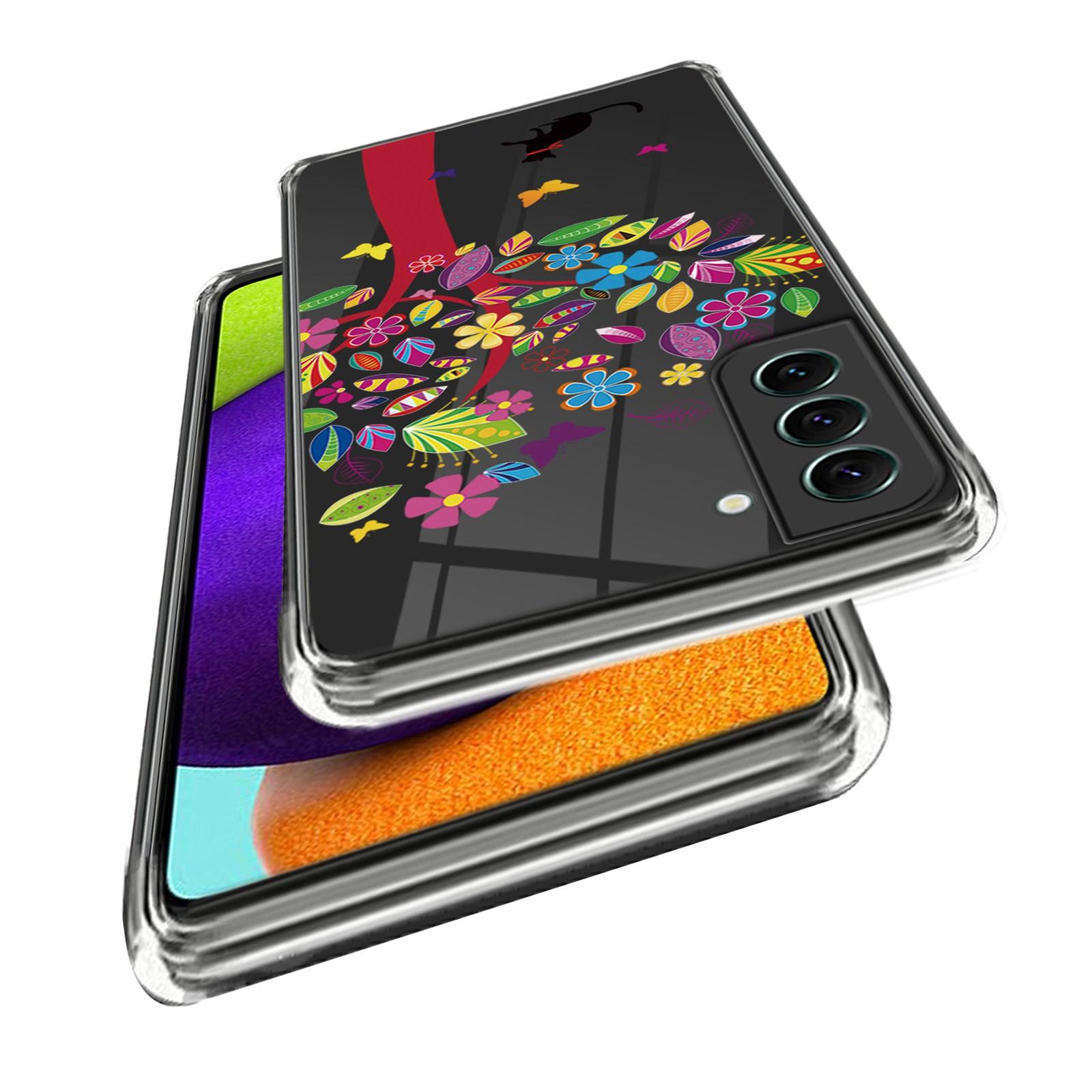 

Flexible TPU Case for Samsung Galaxy S23,Stylish Pattern Printing IMD Phone Protective Back Cover Cat and Tree