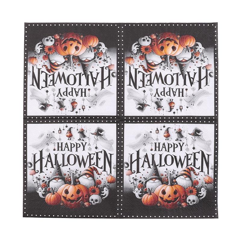 Halloween Disposable Printed Party Napkins for Western Food and Weddings