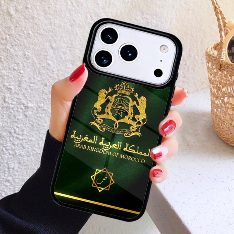 Morocco Map Flag Bumper Phone Case For iPhone 17 Air 16 15 14 13 12 11 Pro Max Plus