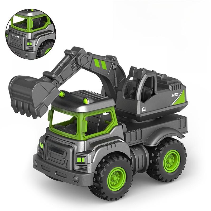 Alloy Excavator Inertial Mixer Truck Dump Truck Crane Model Children Car Toy