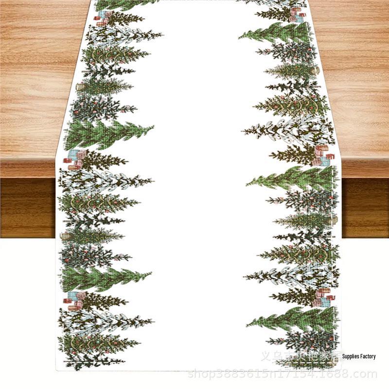 Cross-border Christmas Snowman & Santa Table Runner and Placemat