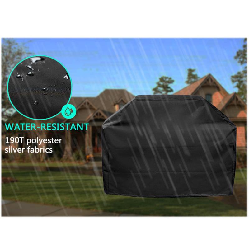 Waterproof Bbq Grill Cover 210d Silver Coated Oxford Cloth Cover Anti Dust Rain Electric Grill
