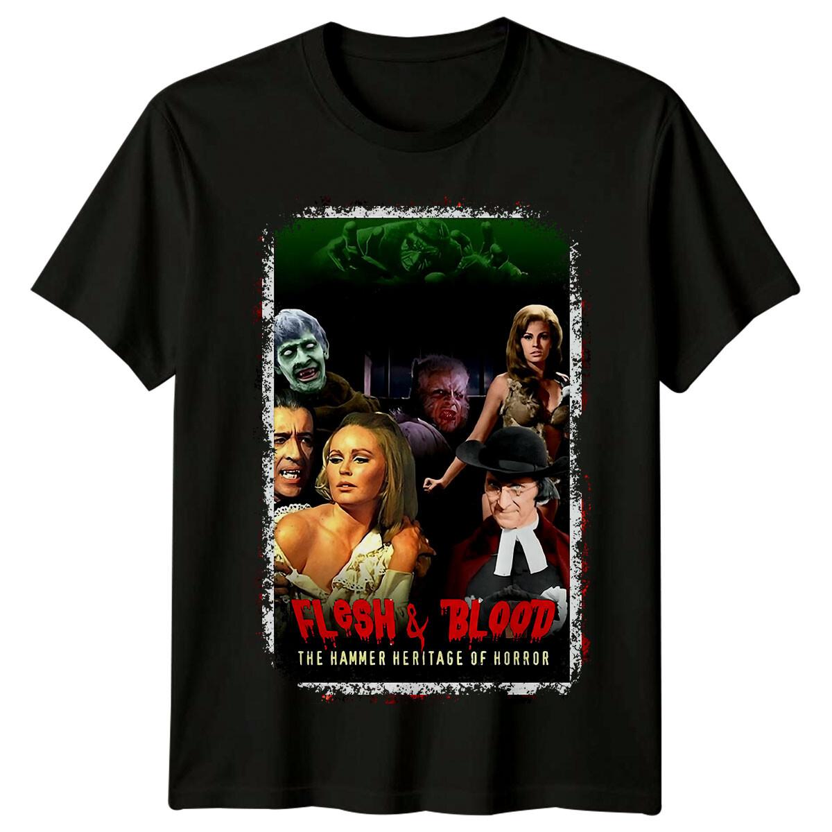 Flesh and Blood- Hammer Heritage of Horror (1994) Movie Poster Inspired T-Shirt S