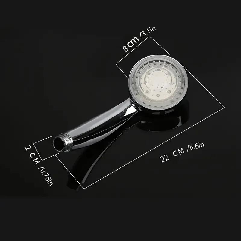 1pcRainfall Shower Head - Temperature Control, High-Pressure Water Saving, 7-Color Shower for Luxurious Bathroom SPA .