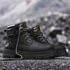 Men's Boots Lace Up Winter New High Top Leisure All-match Men's Casual Boots Non-slip Trend Rubber Men Flat Boots