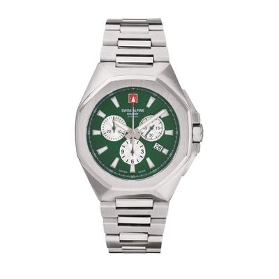 Typhoon Chrono Stainless Steel Green Dial Quartz 7005.9134 100M Men's Watch