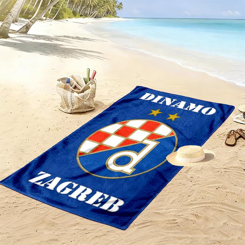 Dinamo Zagreb Print Strandtuch, Großes Weiches Schnelltrocknendes Handtuch für Strand Camping Schwimmen